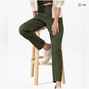 Athleta Endless High Rise Pant (Aspen Olive Green) - Size 10 (pull-on, travel)